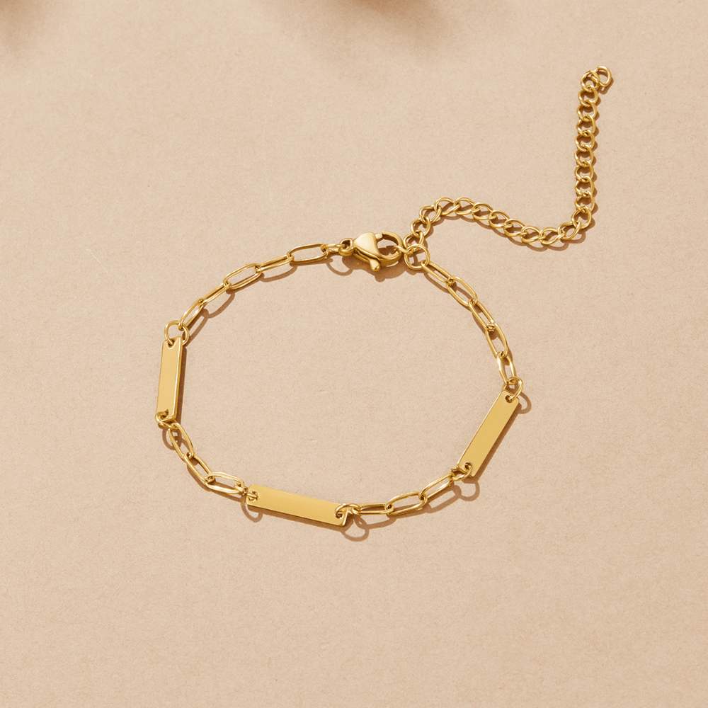 Hailey Slim Gold-Tone Curb Bracelet