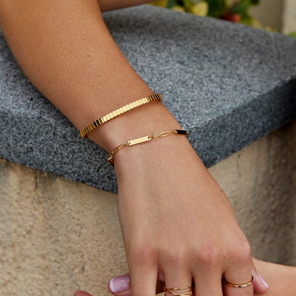 Hailey Slim Gold-Tone Curb Bracelet