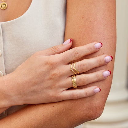 Harper Multi Band Wrapped Layer Ring