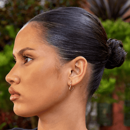 Little Heart Gold-Tone Hoop Earrings