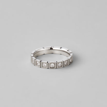 Hera Close Set Crystal Silver-Tone Ring
