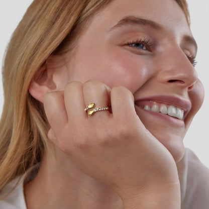 Hug Me Forever Wrapped Gold-Tone Band Ring