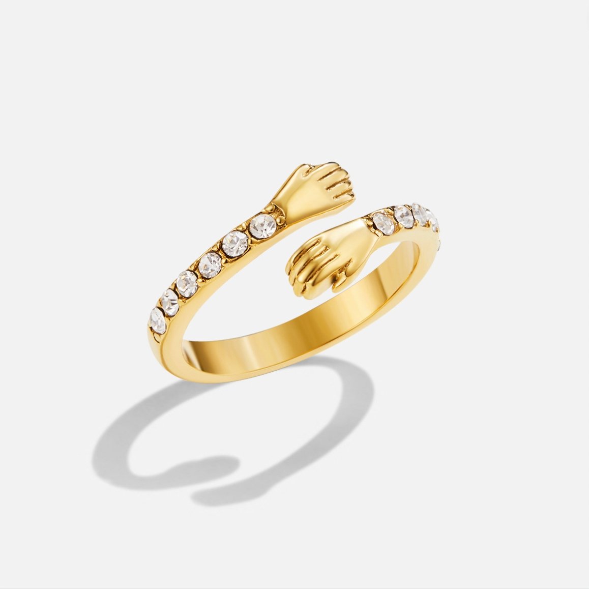 Hug Me Forever Wrapped Gold-Tone Band Ring