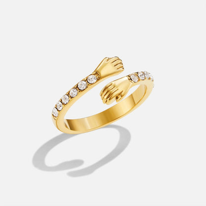 Hug Me Forever Wrapped Gold-Tone Band Ring