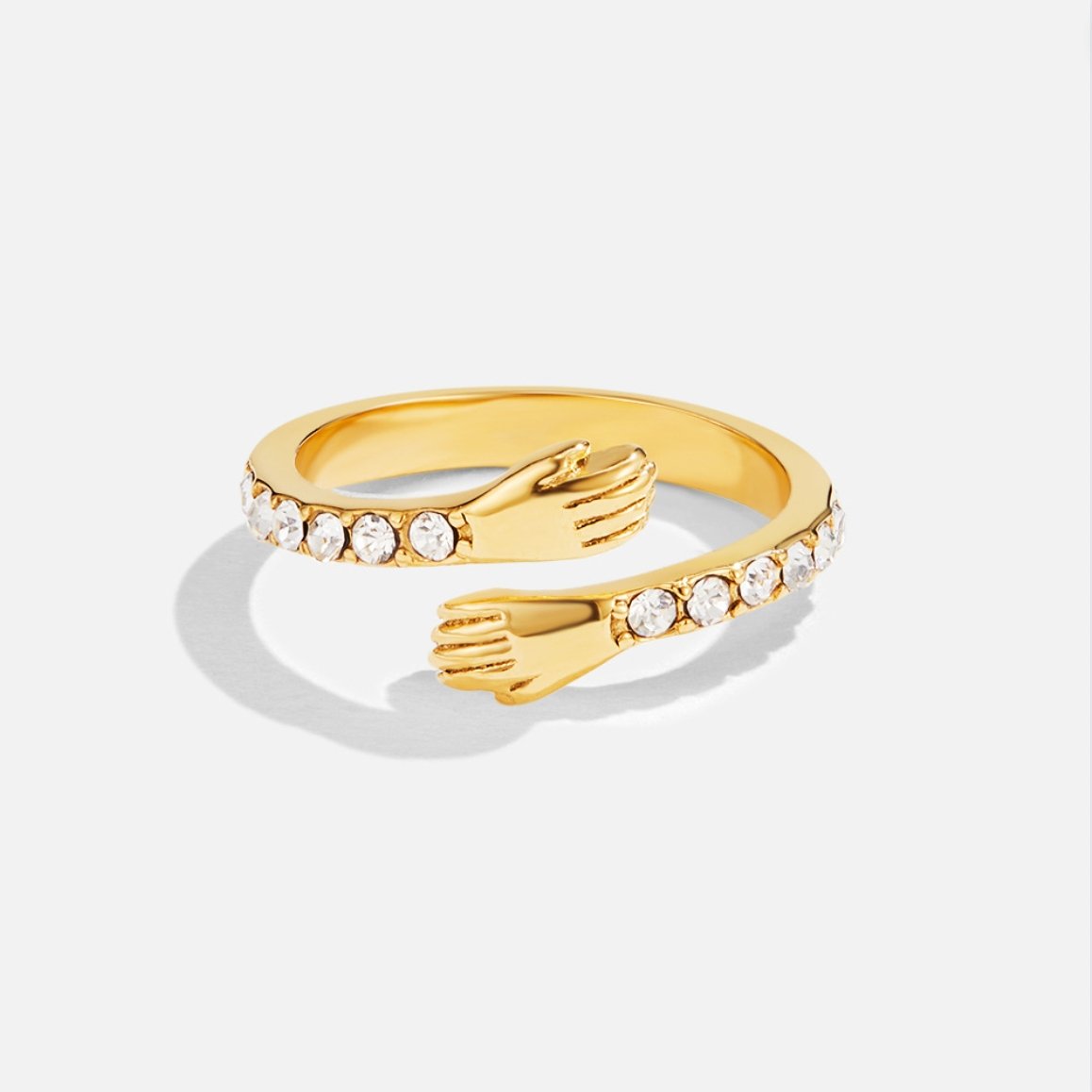 Hug Me Forever Wrapped Gold-Tone Band Ring