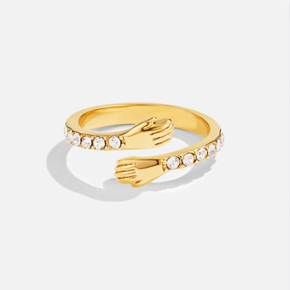 Hug Me Forever Wrapped Gold-Tone Band Ring