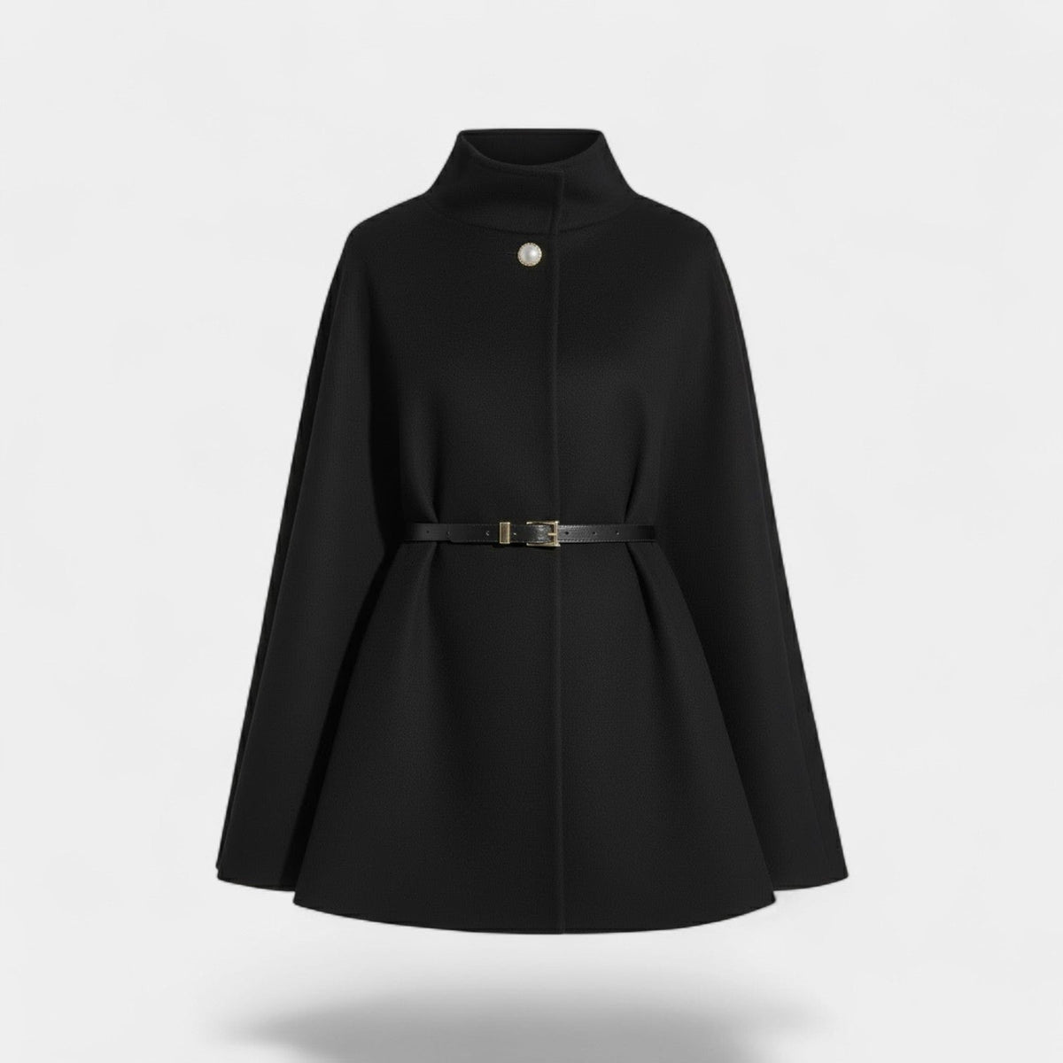 Women's Short Wool Coat – Single Breasted Fitted Cut