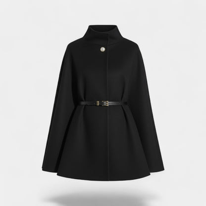 Women's Short Wool Coat – Single Breasted Fitted Cut