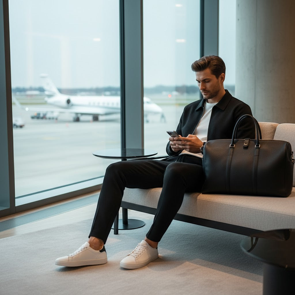 Men's Cotton Blend Jacket and Trouser Set – Slim Fit