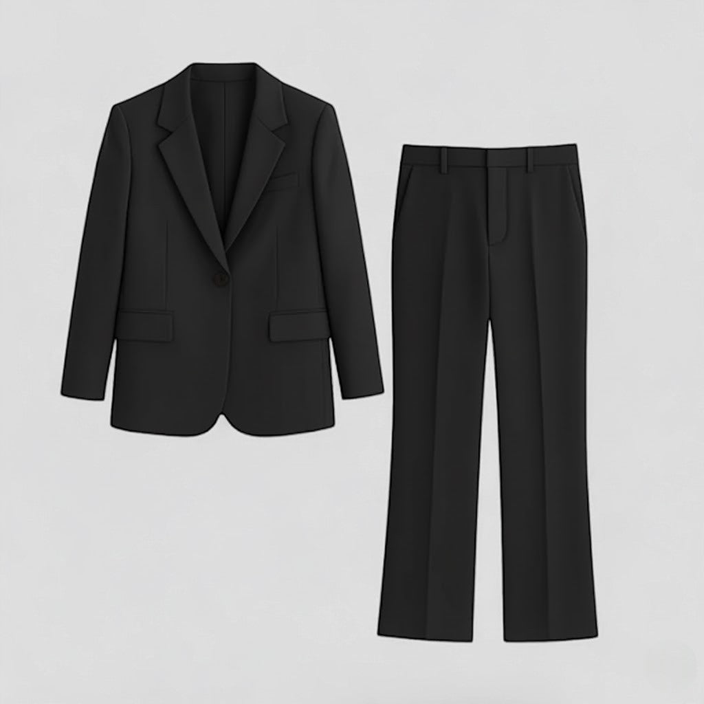 Women's Blazer and Trouser Set – Tailored High Waist