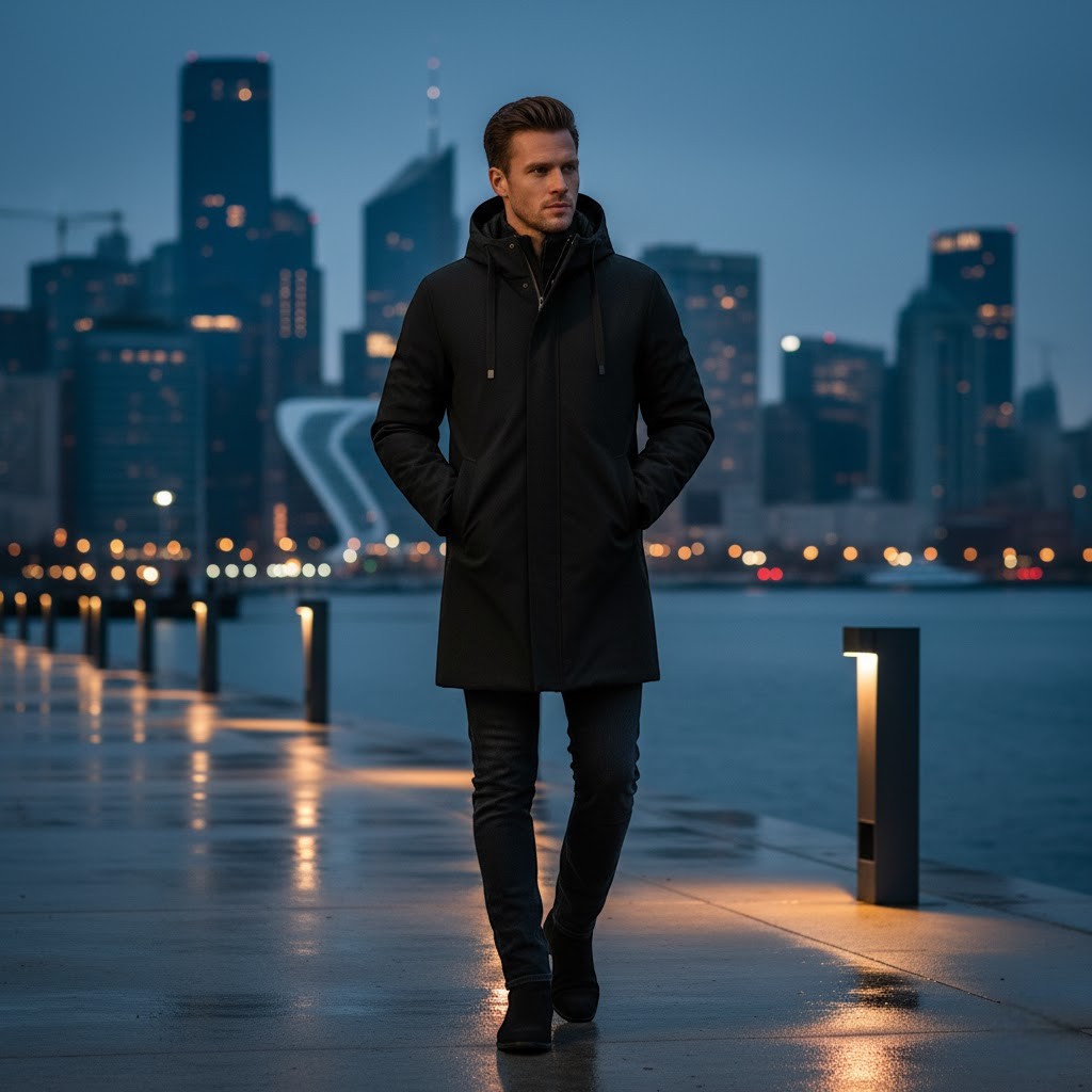 Men's Hooded Parka – Padded Technical Winter Shell