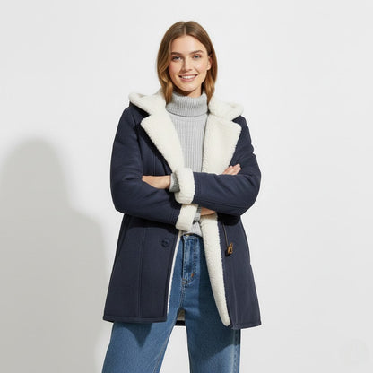 Women's Hooded Winter Jacket – Sherpa Lined Throughout