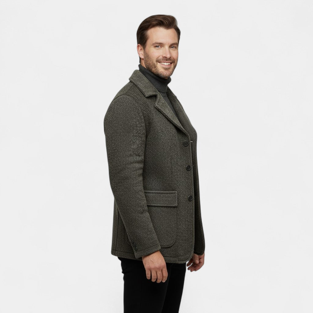 Men's Retro Wool Winter Coat – Classic Lapel Collar