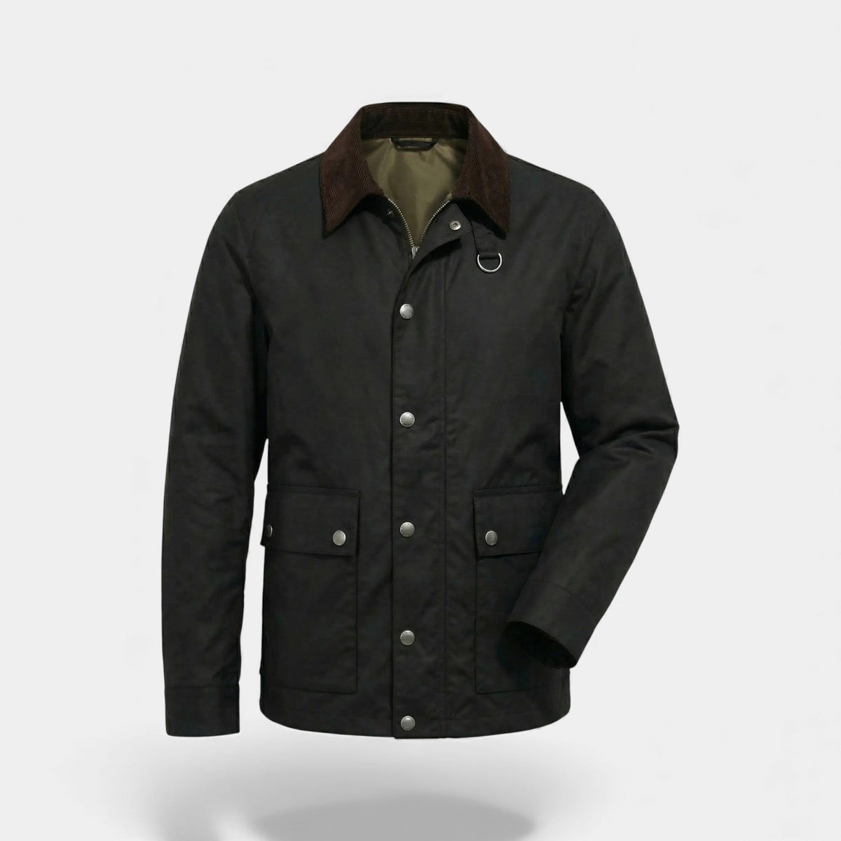 Men's Cotton Windbreaker Jacket – Multi Pocket Relaxed Cut