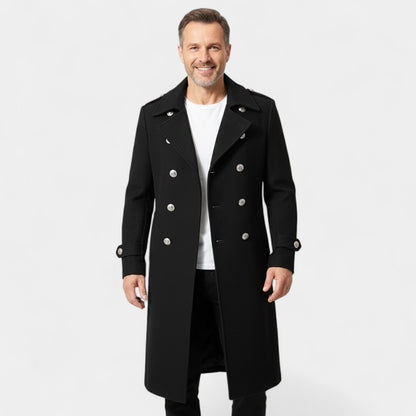 Men's Double Breasted Wool Jacket – Structured Shoulders