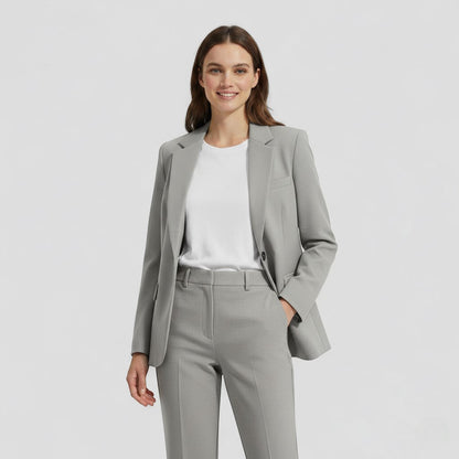 Women's Blazer and Trouser Set – Tailored High Waist