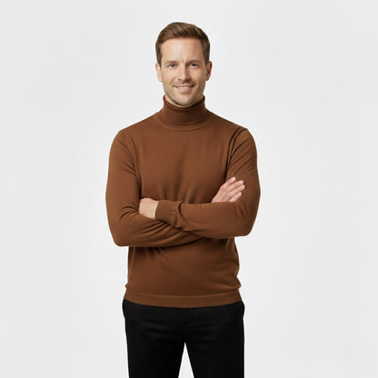 Men's Roll Neck Jumper Set of Three – Slim Fit Knit