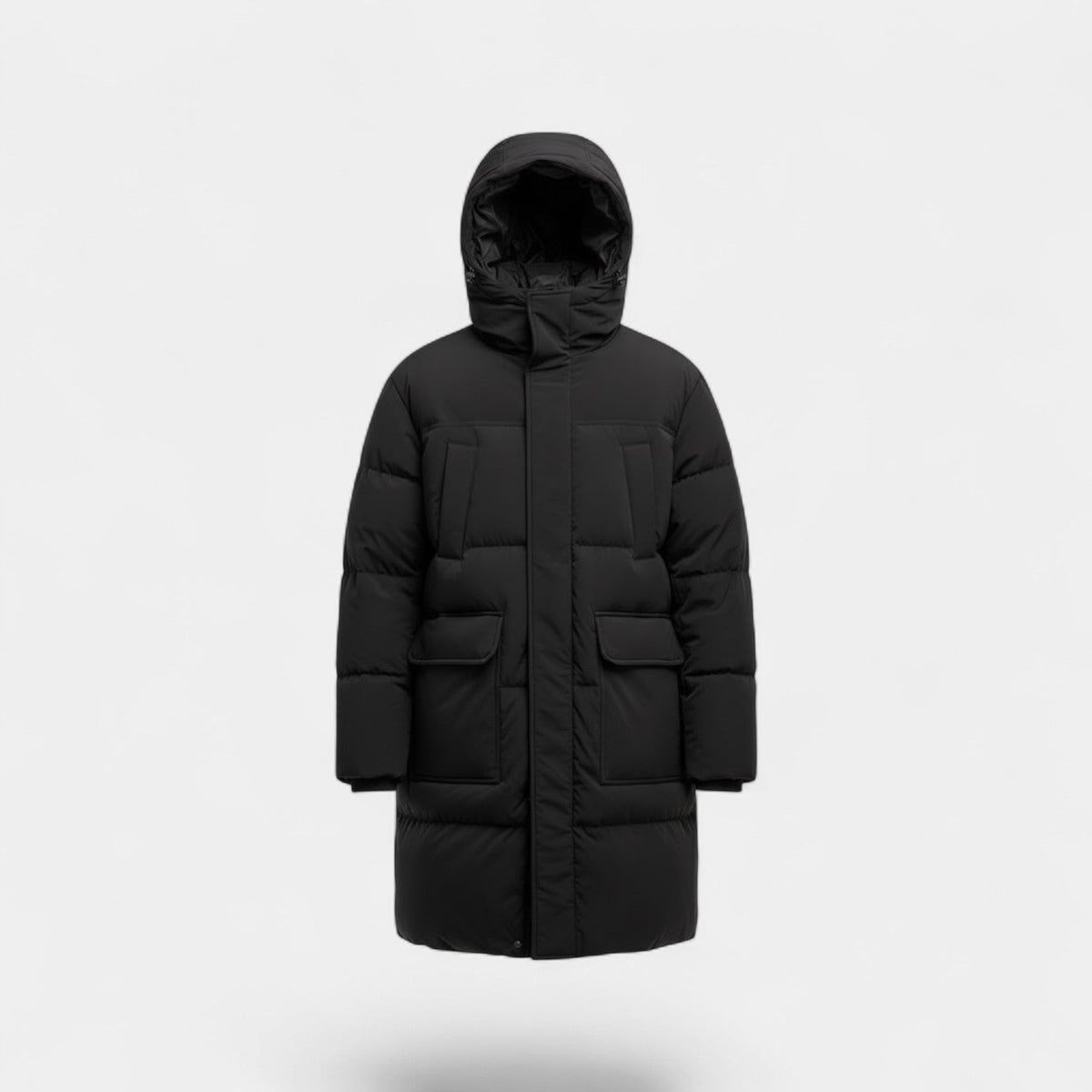Men's Long Winter Coat – Waterproof Hooded Design