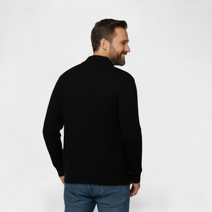 Men's Knitted Cardigan – Slim Fit Open Front Style