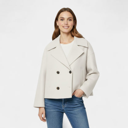 Women's Cropped Wool Jacket – Double Breasted Fit