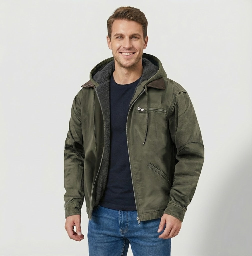 Men's Fleece Zip Hooded Jacket – Relaxed Everyday Fit