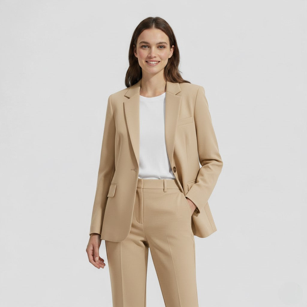 Women's Blazer and Trouser Set – Tailored High Waist