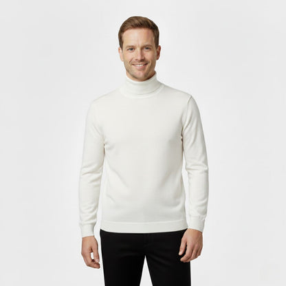 Men's Roll Neck Jumper Set of Three – Slim Fit Knit