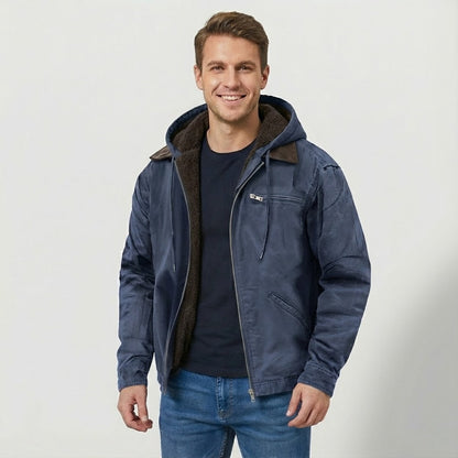 Men's Fleece Zip Hooded Jacket – Relaxed Everyday Fit