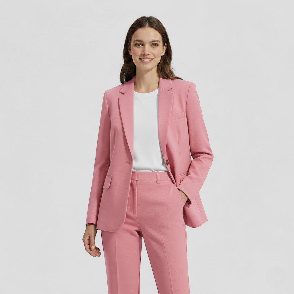 Women's Blazer and Trouser Set – Tailored High Waist