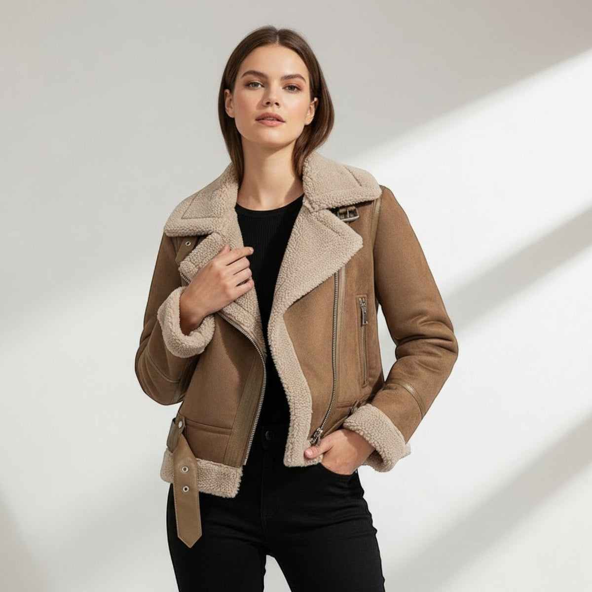 Women's Suede Jacket – Structured Fit