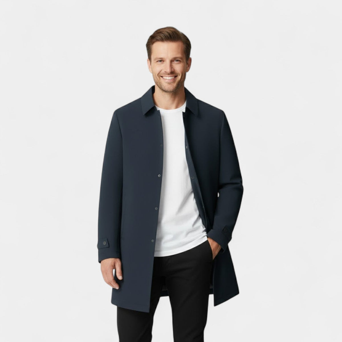 Men's Mid Length Cotton Jacket – Fleece Lined