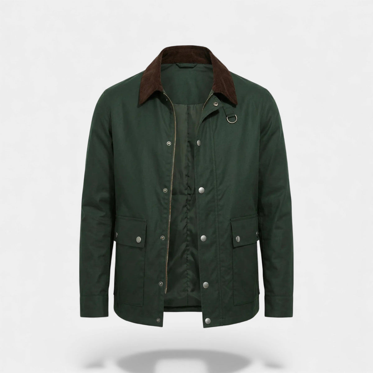 Men's Cotton Windbreaker Jacket – Multi Pocket Relaxed Cut
