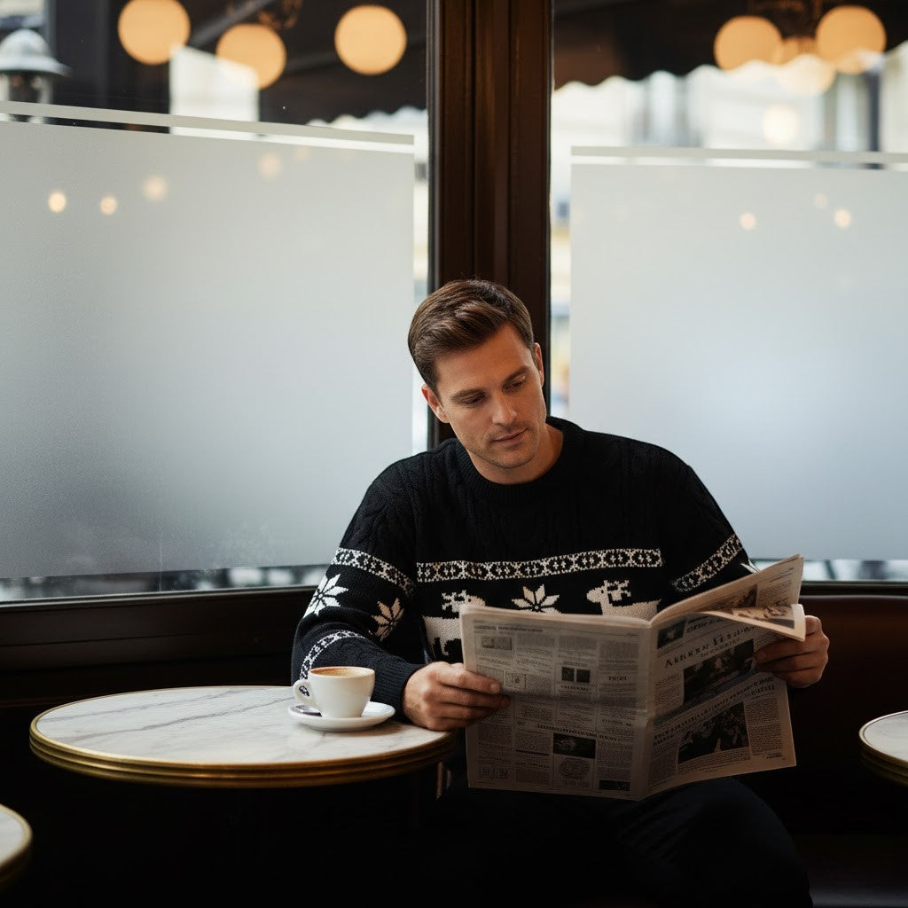 Men's Knitted Christmas Jumper – Subtle Festive Motif