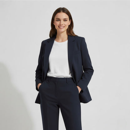Women's Blazer and Trouser Set – Tailored High Waist