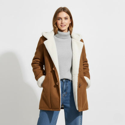 Women's Hooded Winter Jacket – Sherpa Lined Throughout
