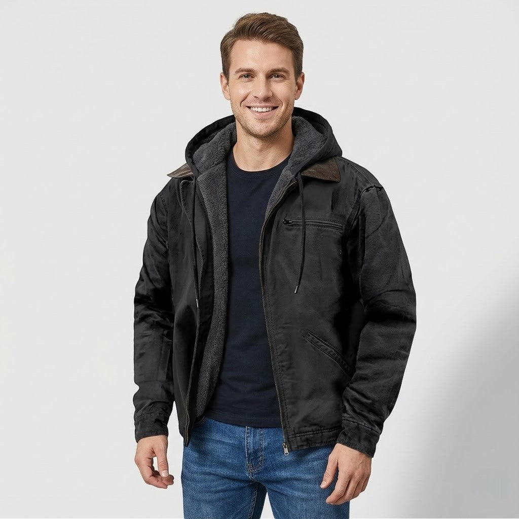 Men's Fleece Zip Hooded Jacket – Relaxed Everyday Fit