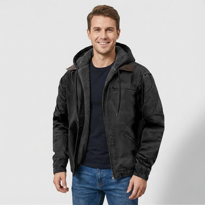 Men's Fleece Zip Hooded Jacket – Relaxed Everyday Fit