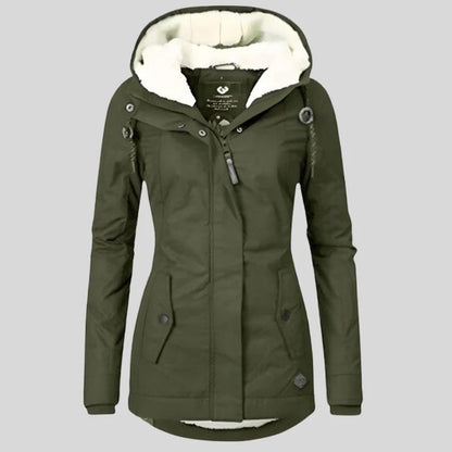 Women's Waterproof Quilted Hooded Coat – Oversized Fit