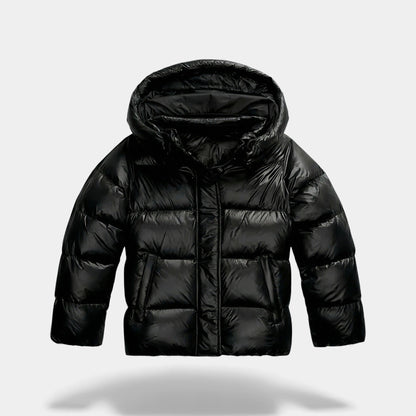 Women's Hooded Puffer Jacket – Cotton Linen Shell