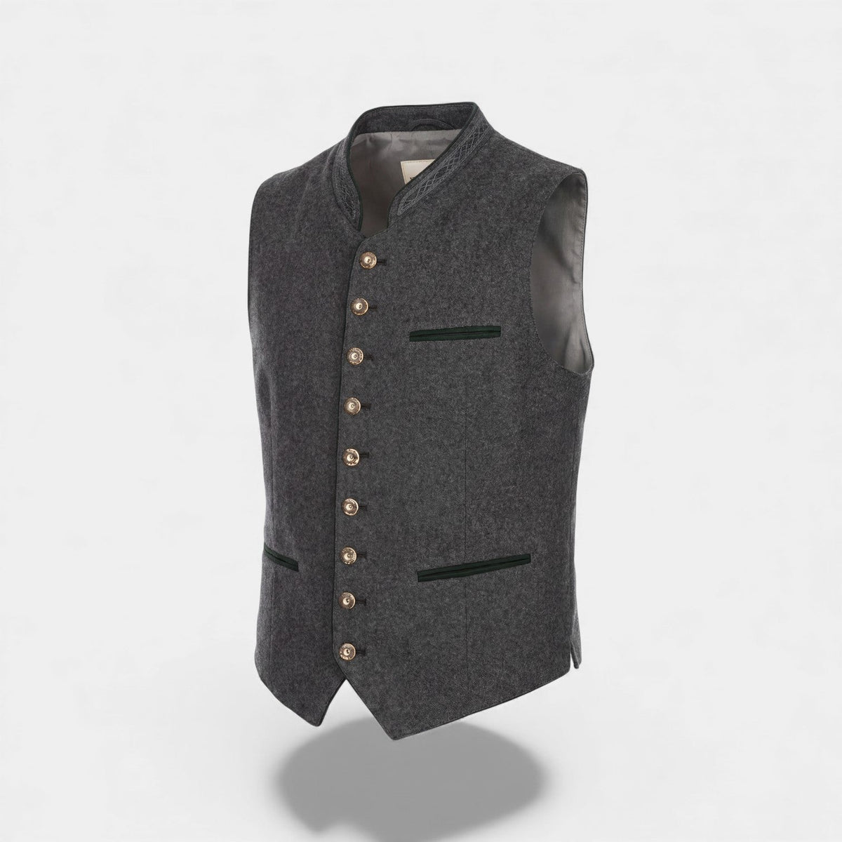 Men's Wool Blend Waistcoat – Slim Fit V Neckline