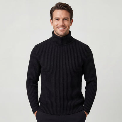 Men's Roll Neck Jumper – Slim Fit Technical Wool Blend