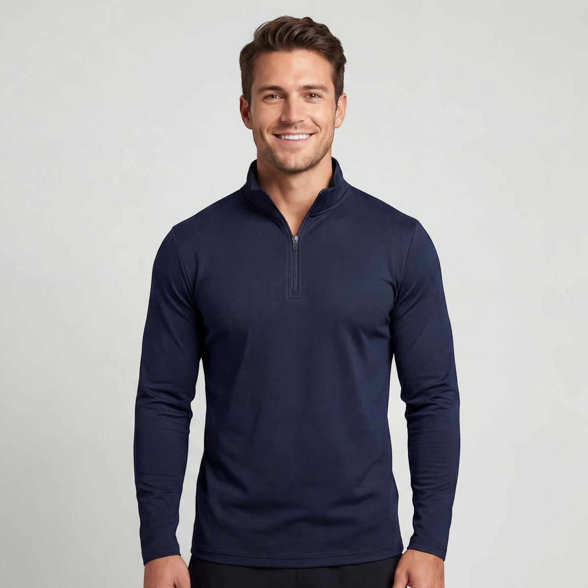 Men's Quarter Zip Sweatshirt – Smooth Athletic Knit
