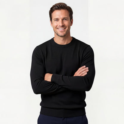 Men's Slim Fit Jumper – Minimalist Crew Neck Knit