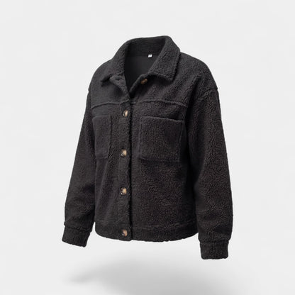 Women's Lambswool Jacket – Single Breasted Lapel Collar
