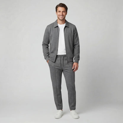 Men's Cotton Blend Jacket and Trouser Set – Slim Fit