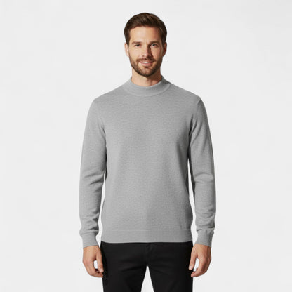 Men's Cashmere Jumper – Half Height Funnel Neck Knit