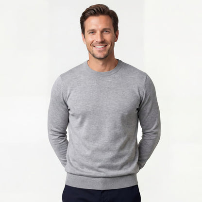 Men's Slim Fit Jumper – Minimalist Crew Neck Knit