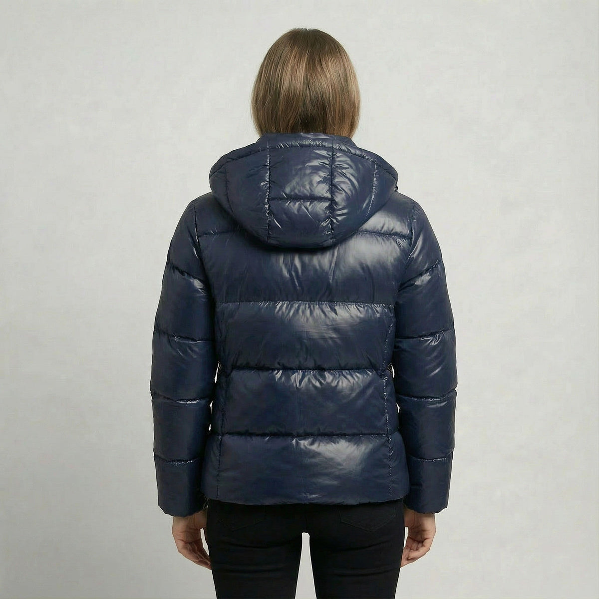 Women's Hooded Puffer Jacket – Cotton Linen Shell