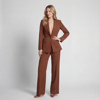 Women's Tailored Two-Piece Set – Blazer and Trousers