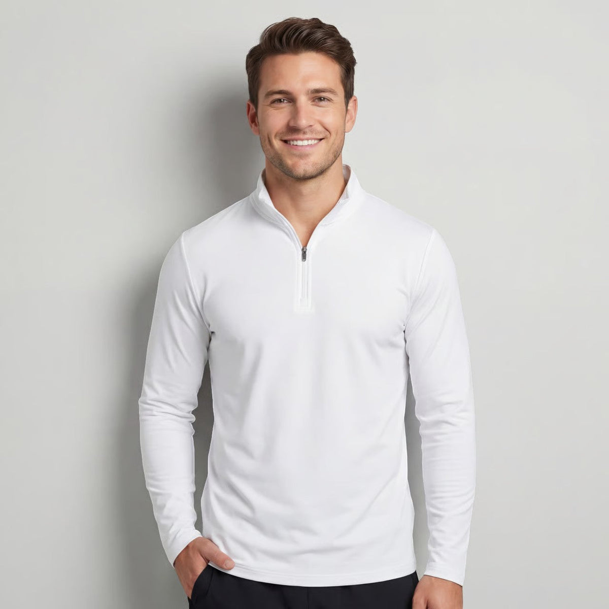 Men's Quarter Zip Sweatshirt – Smooth Athletic Knit